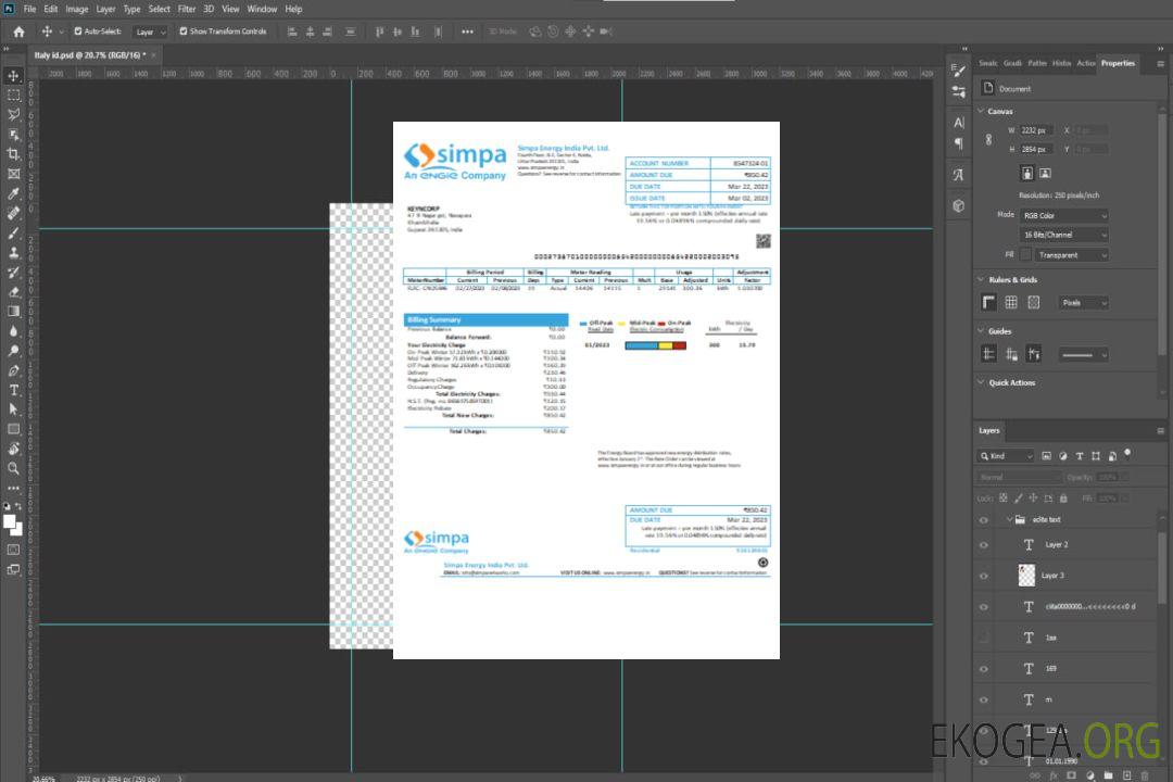 Simpa Energy Inde Pvt. Facture commerciale de services publics Ltd, SCR template Simpa Energy Inde Pvt. Facture commerciale de services publics Ltd, SCR template